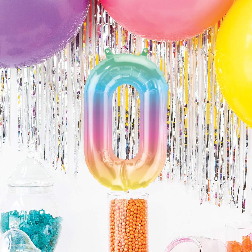 Click to view product details and reviews for Air Fill Ombre 16 Number 0 Balloon.