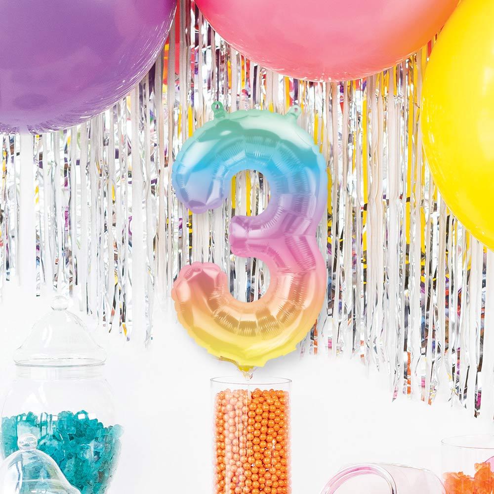 Click to view product details and reviews for Air Fill Ombre 16 Number 3 Balloon.