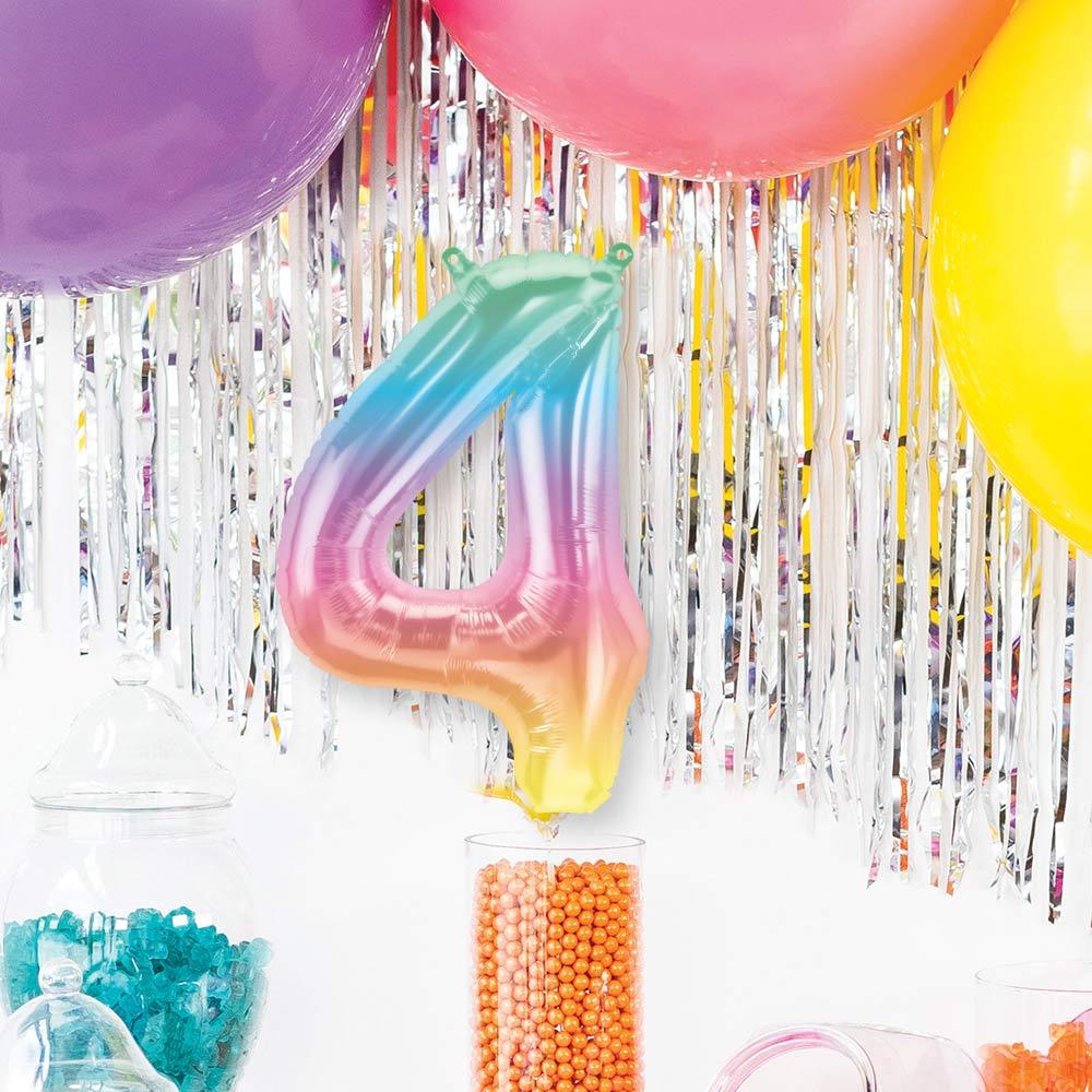 Click to view product details and reviews for Air Fill Ombre 16 Number 4 Balloon.