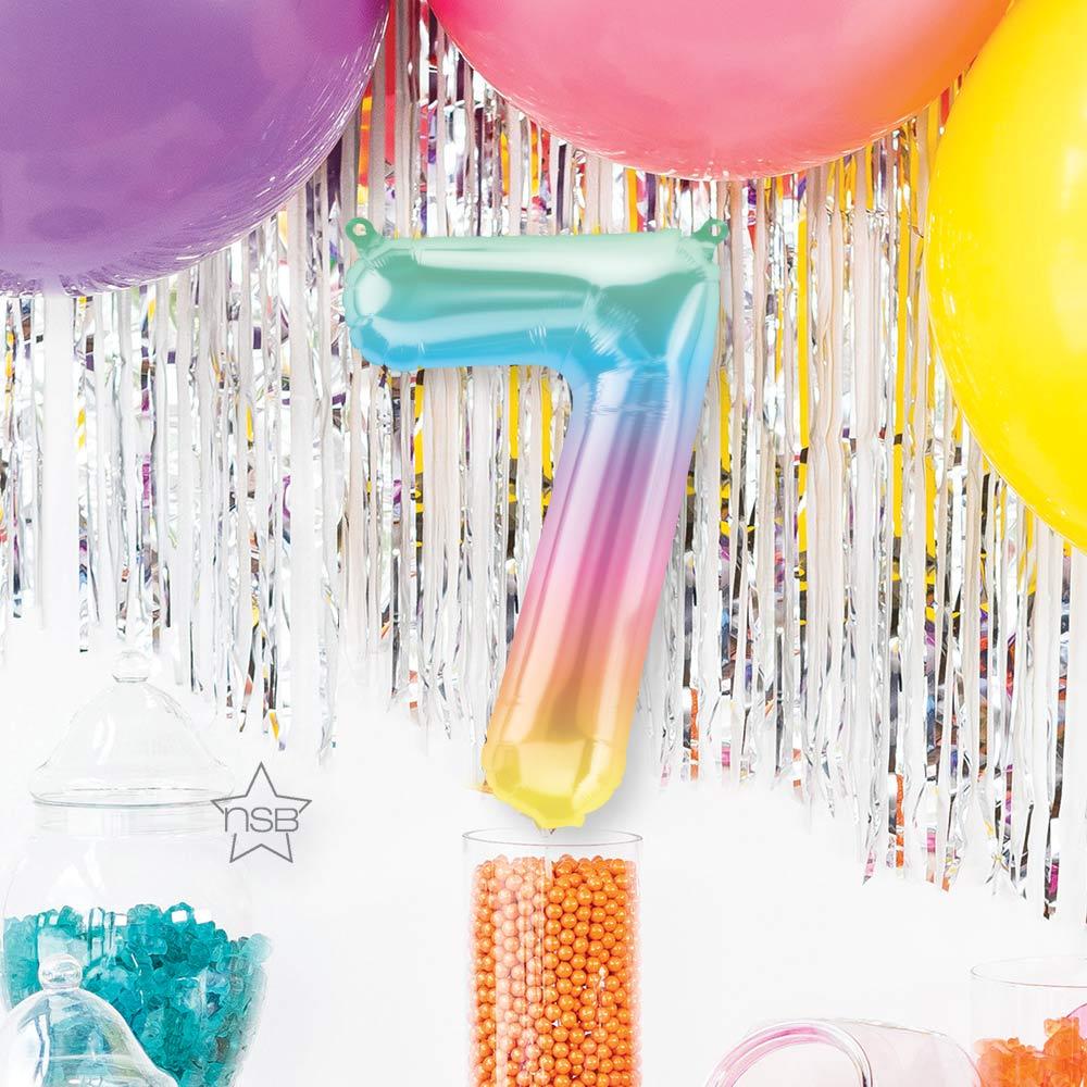 Click to view product details and reviews for Air Fill Ombre 16 Number 7 Balloon.