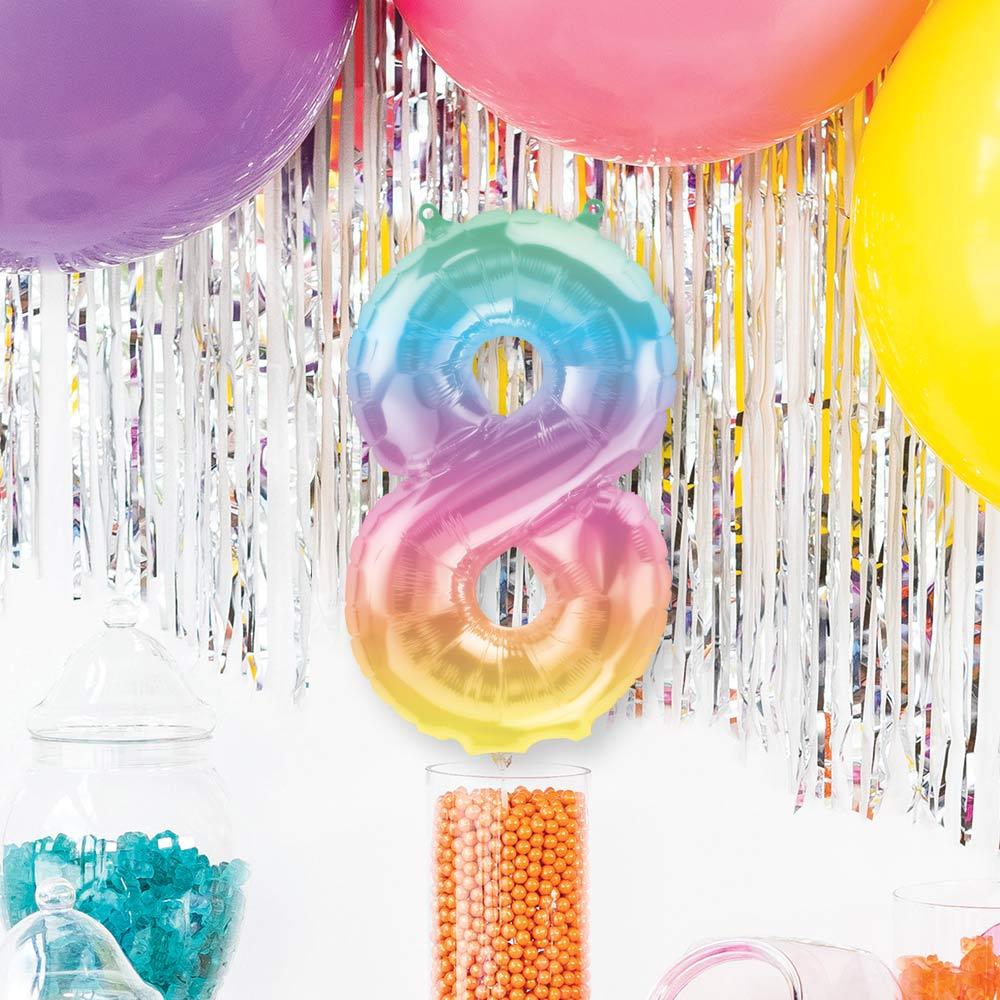 Click to view product details and reviews for Air Fill Ombre 16 Number 8 Balloon.