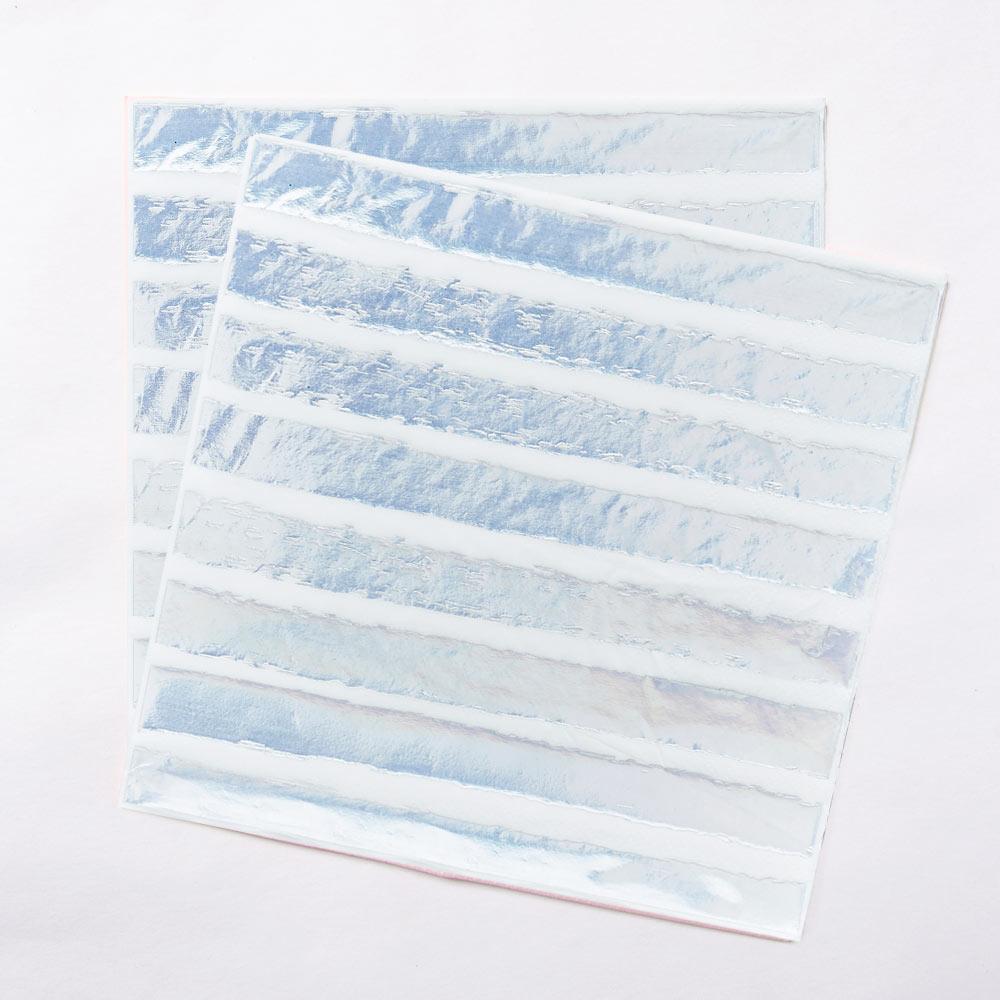 Click to view product details and reviews for Iridescent Striped Napkins X20.