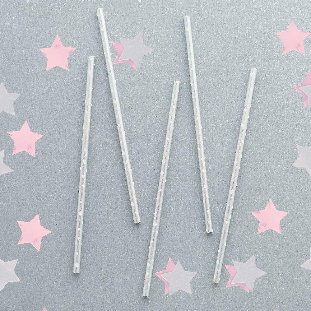 Click to view product details and reviews for Iridescent Dot Paper Straws X20.