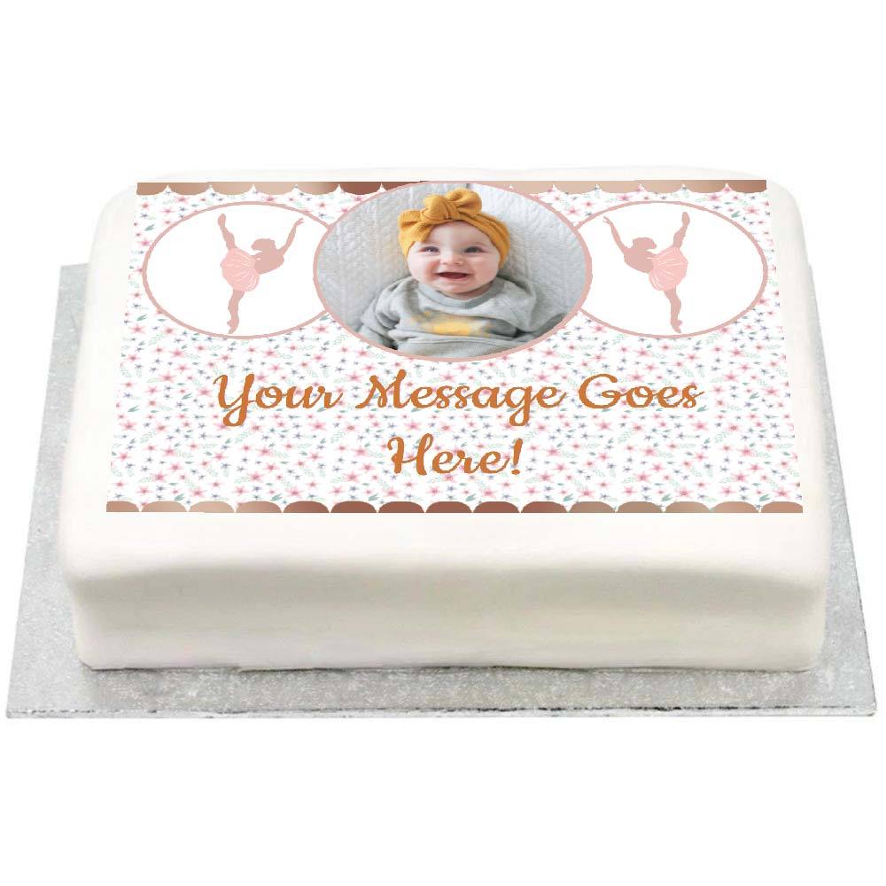 Click to view product details and reviews for Personalised Photo Cake Ballet 1st Birthday.