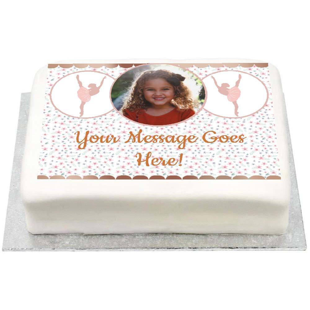 Click to view product details and reviews for Personalised Photo Cake Ballet.