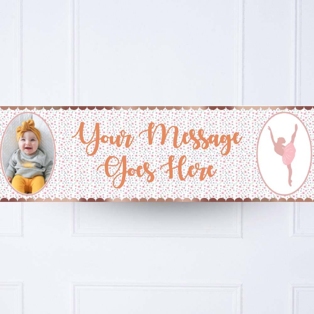 Ballet 1st Birthday Personalised Party Banner