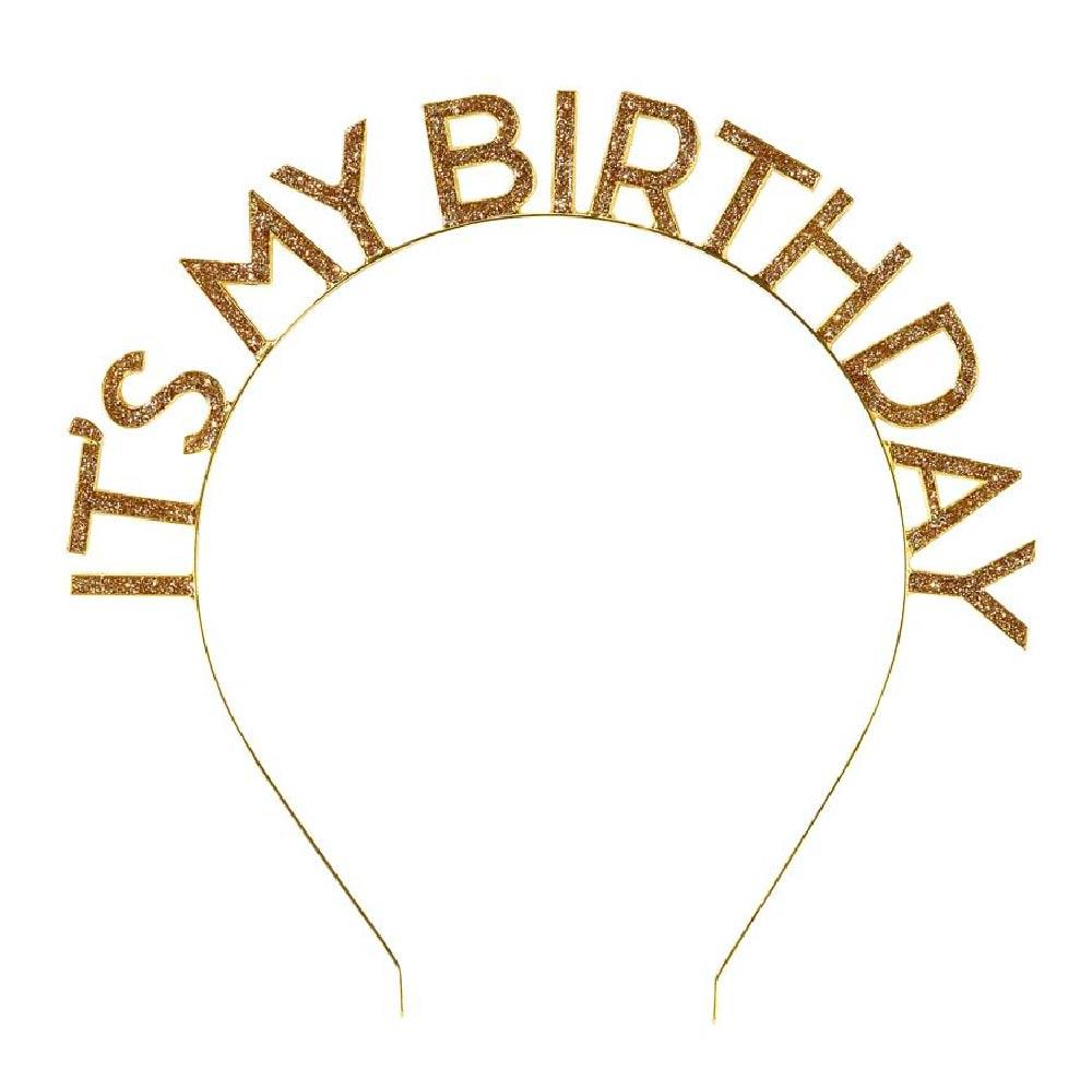Click to view product details and reviews for Gold Glitter Its My Birthday Headband.
