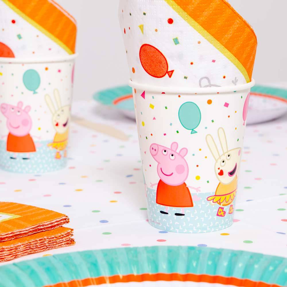 Peppa Pig Rainbow Paper Party Cups X8