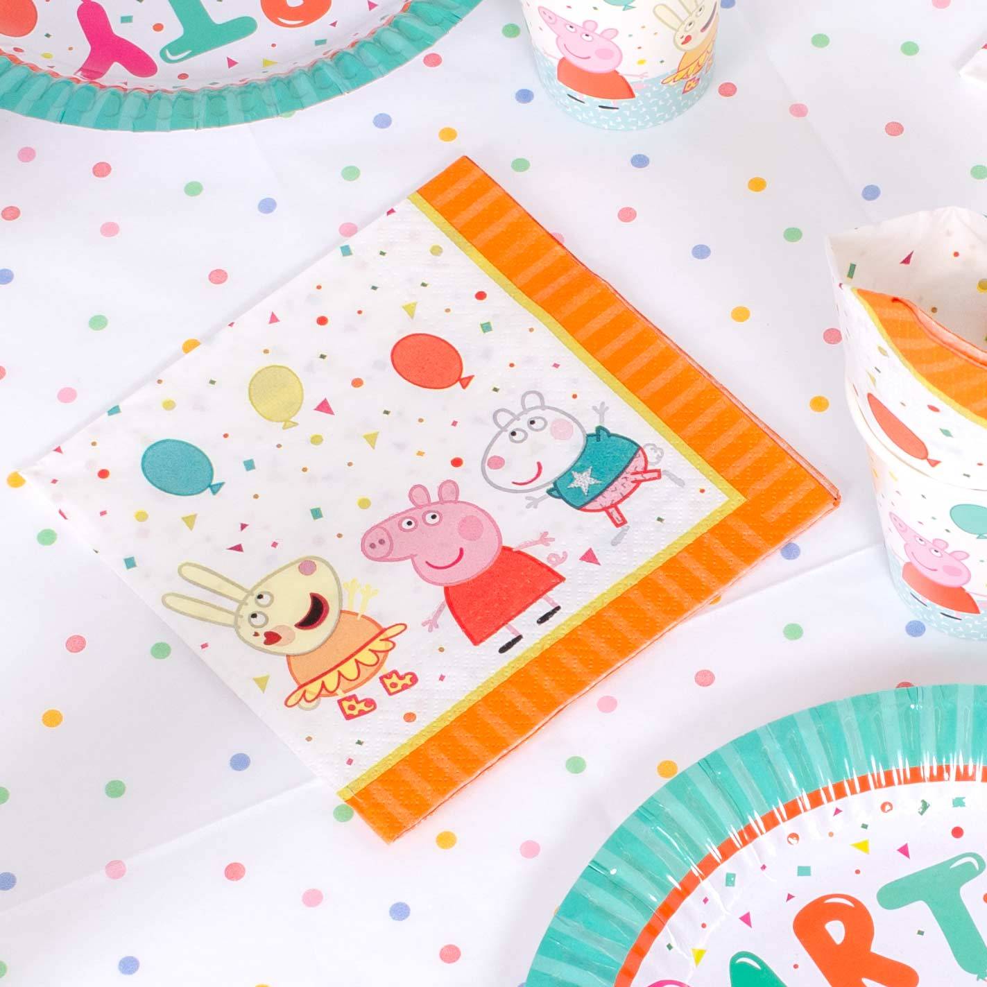 Click to view product details and reviews for Peppa Pig Rainbow Paper Party Napkins X20.