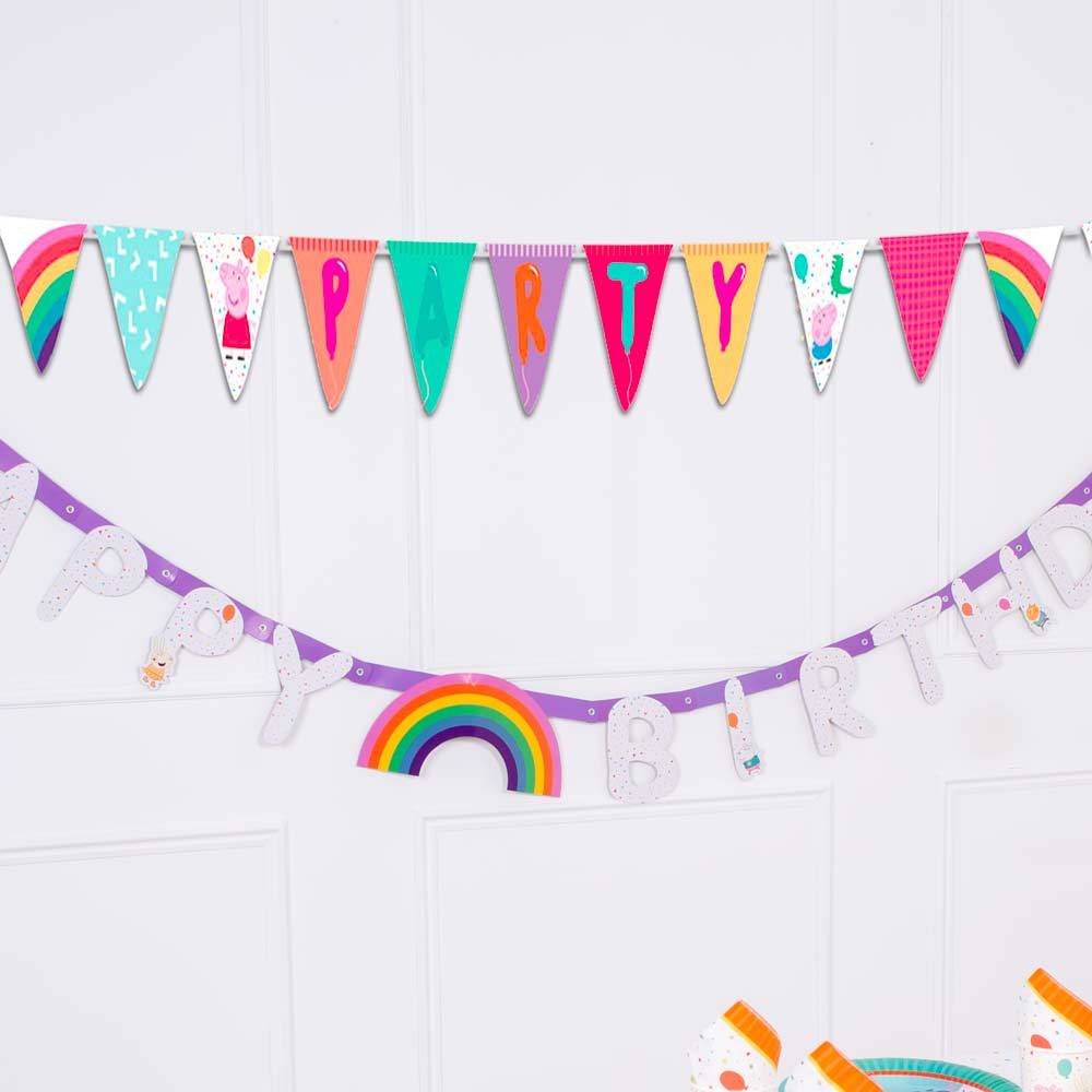 Click to view product details and reviews for Peppa Pig Rainbow Party Flag Banner.