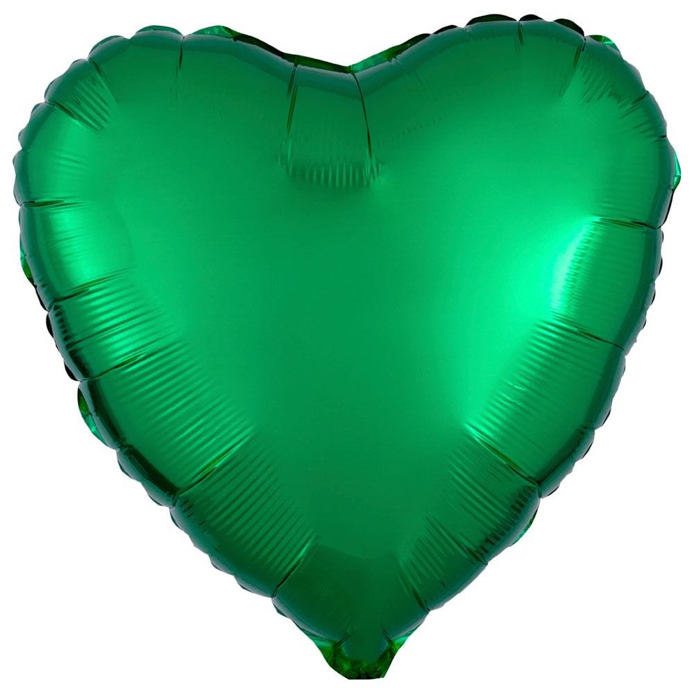 Click to view product details and reviews for Heart Foil Balloon Metallic Green.