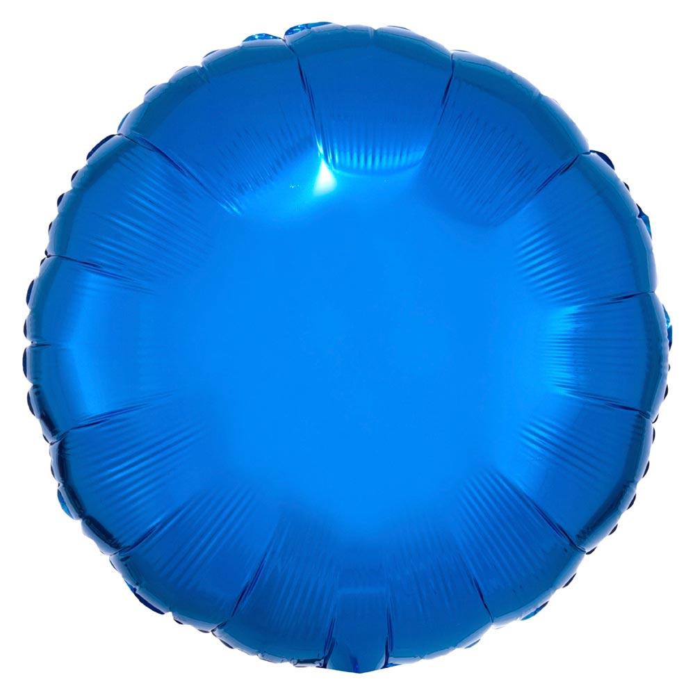 Circle Foil Balloon Metallic Blue