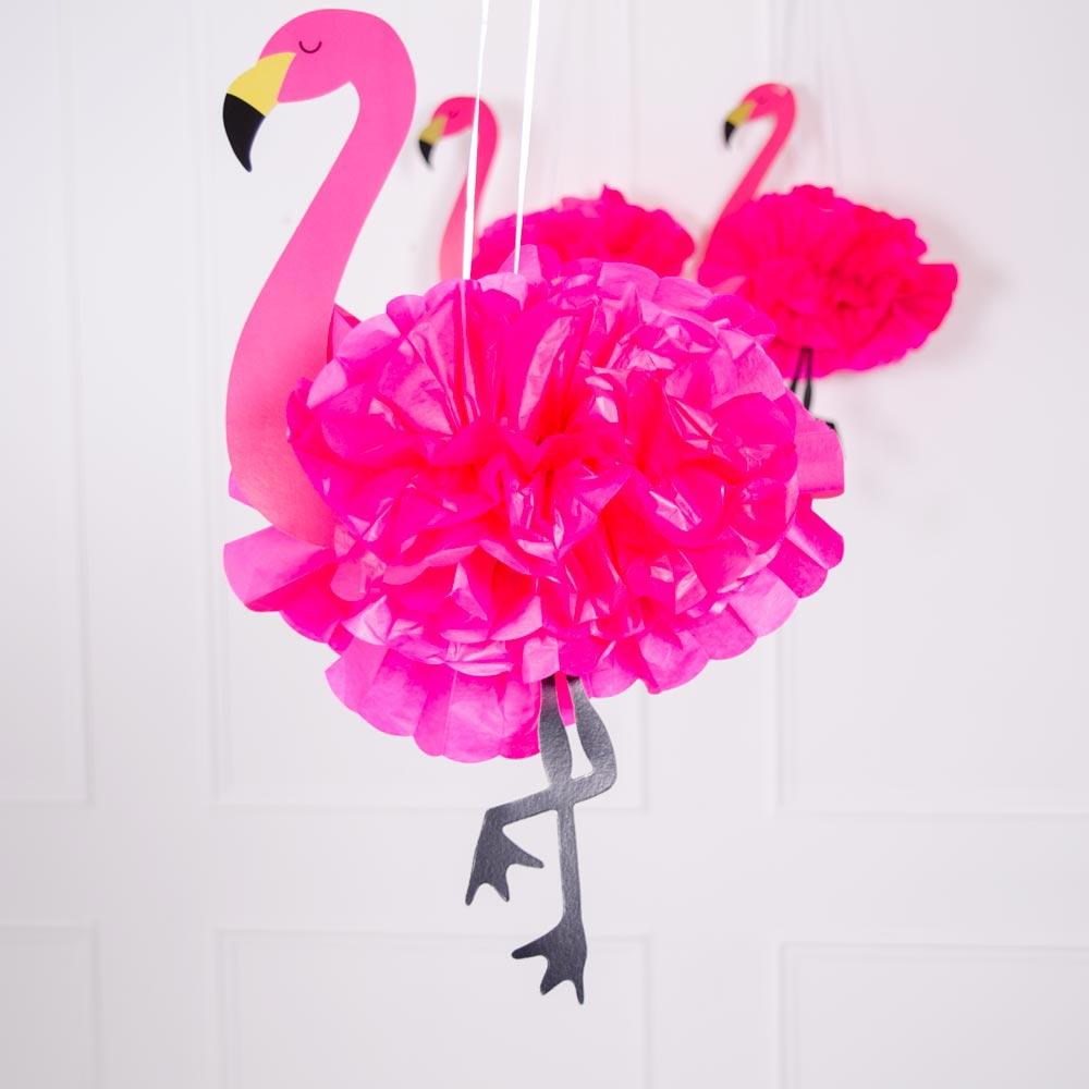 Click to view product details and reviews for Fluffy Flamingo Hanging Decorations X3.
