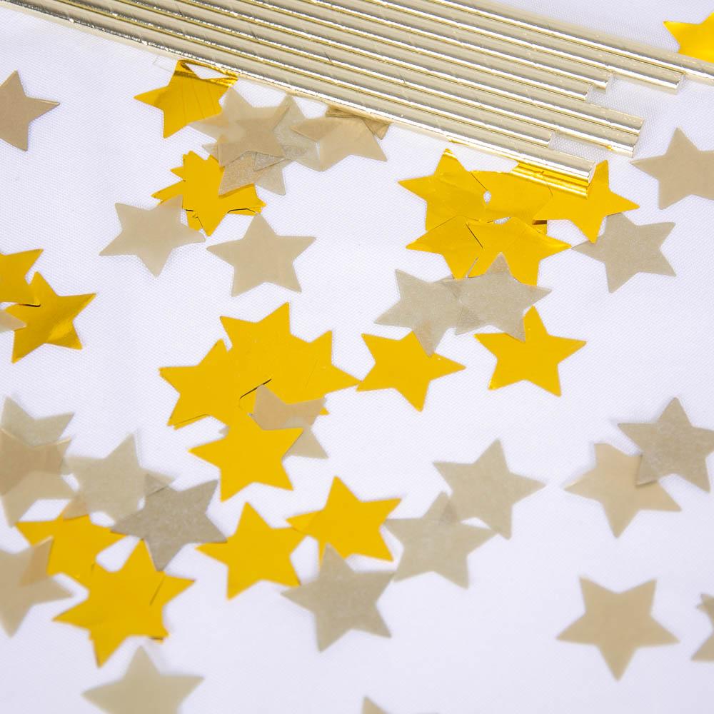 Click to view product details and reviews for Gold Star Confetti 15g.