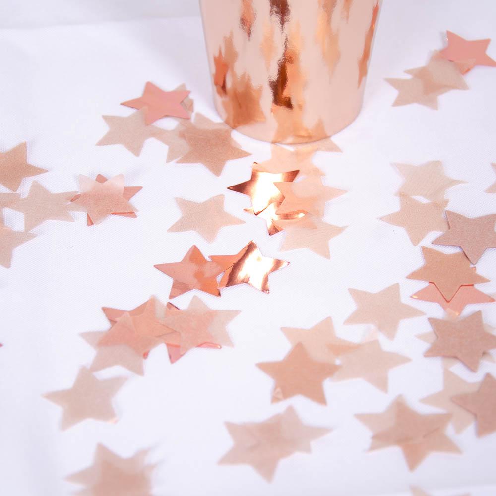 Click to view product details and reviews for Rose Gold Star Confetti 15g.