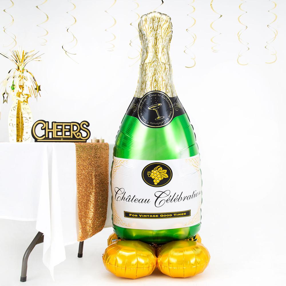 Click to view product details and reviews for Airloonz Standing Champagne Bottle Balloon.
