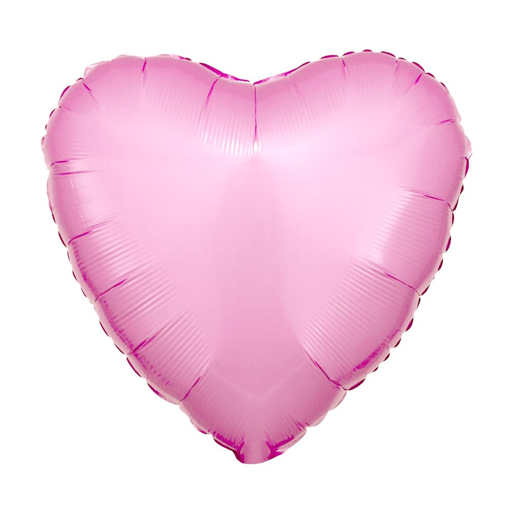 Heart Foil Balloon Metallic Pastel Pink