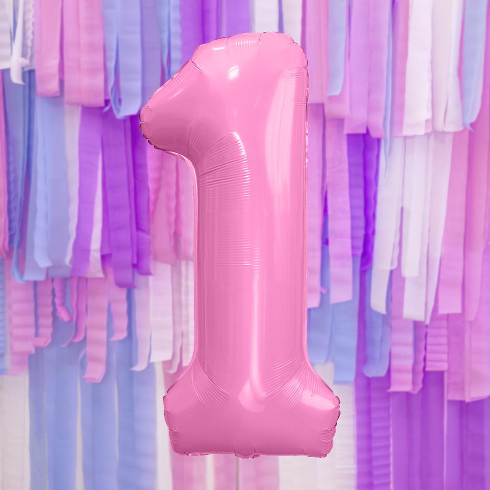Supershape Pale Pink 34 Helium Balloon Number 1