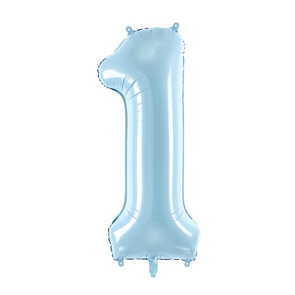 Supershape Pale Blue 34 Helium Balloon Number 1