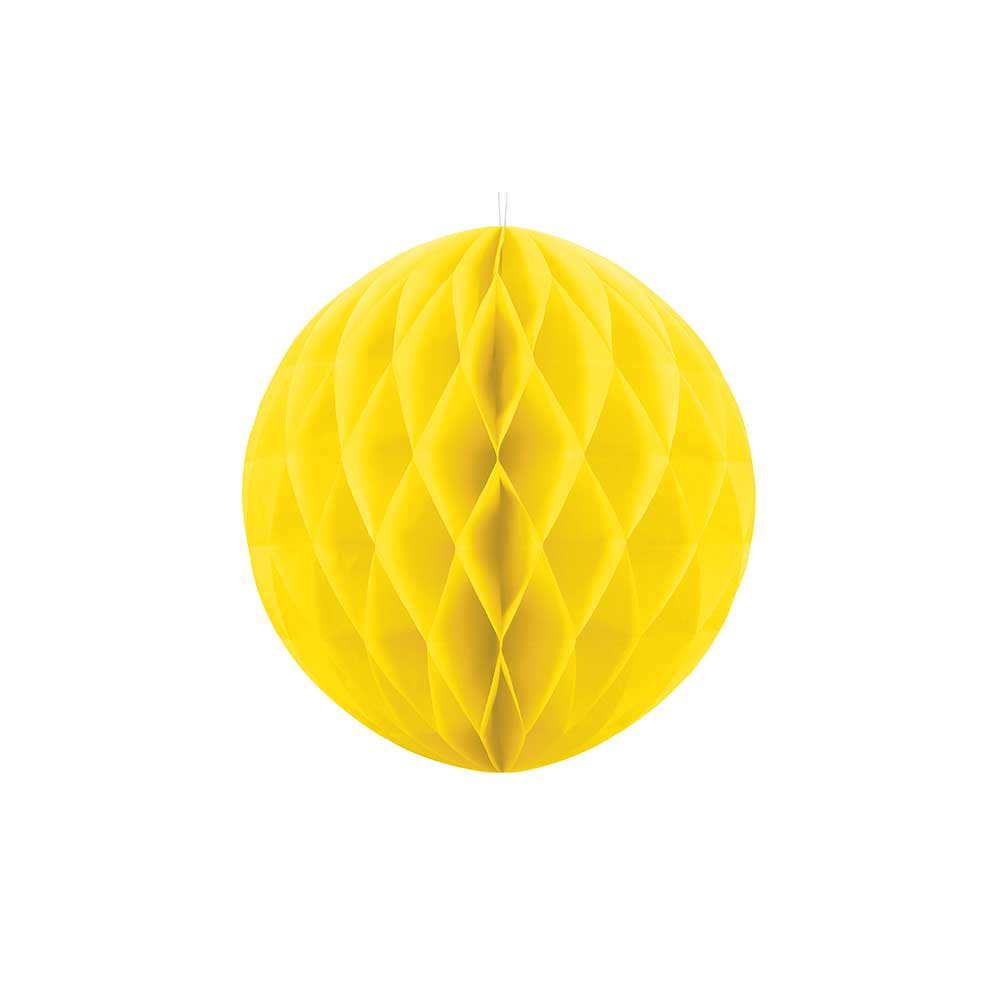 Honeycomb Paper Ball 20cm Yellow