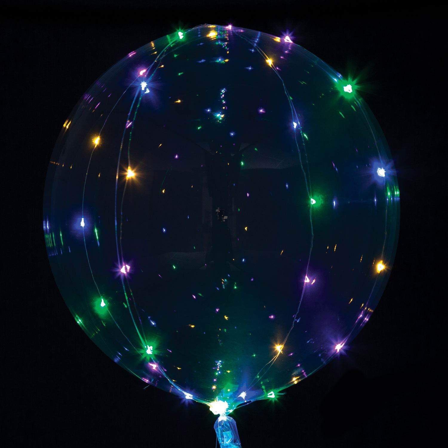 Jumbo Crystal Clear Led Balloon Multi