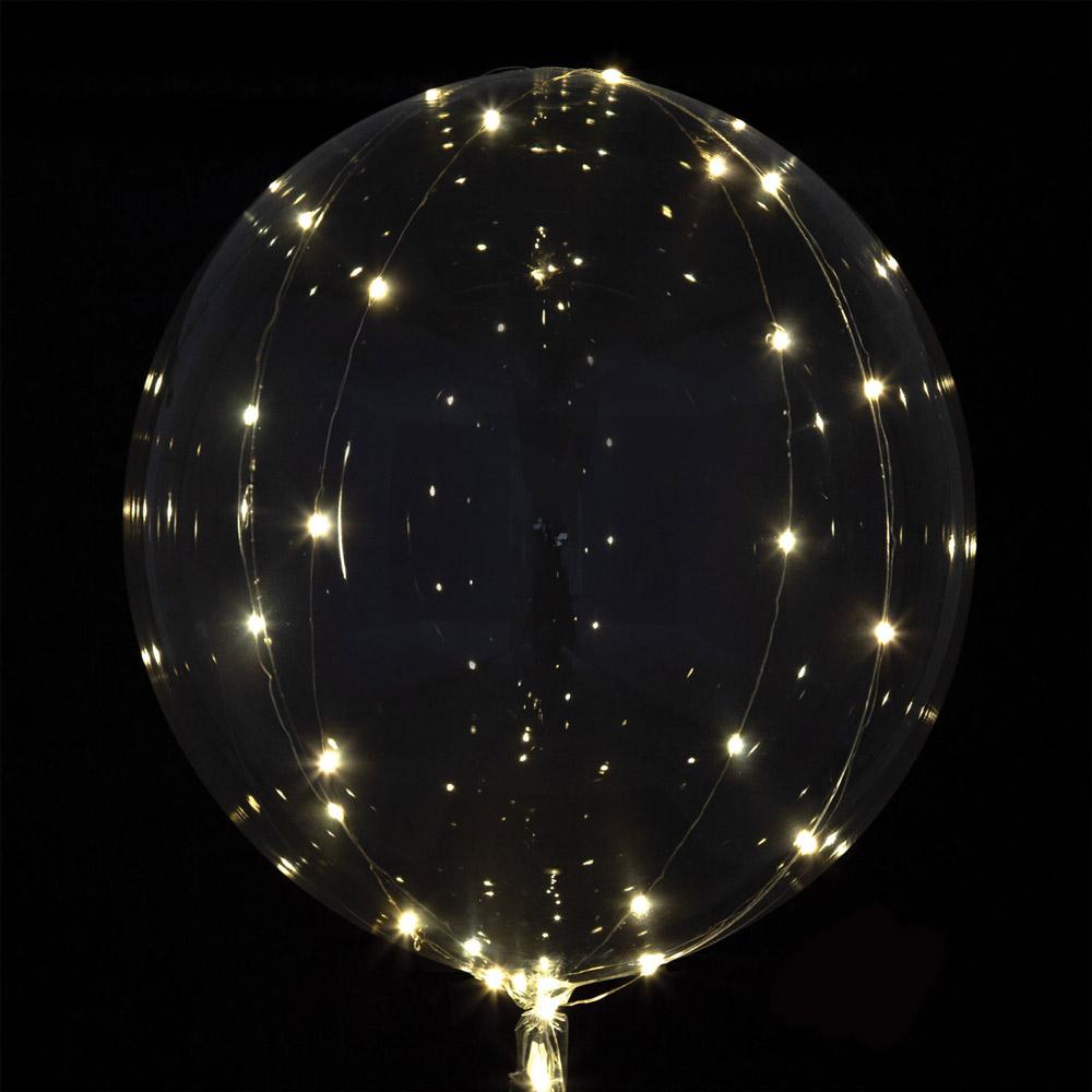 Click to view product details and reviews for Jumbo Crystal Clear Led Balloon White.