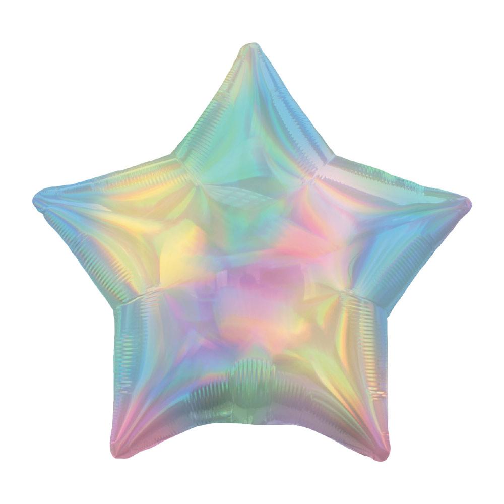 Click to view product details and reviews for Star Foil Balloon Iridescent Pastel Rainbow.