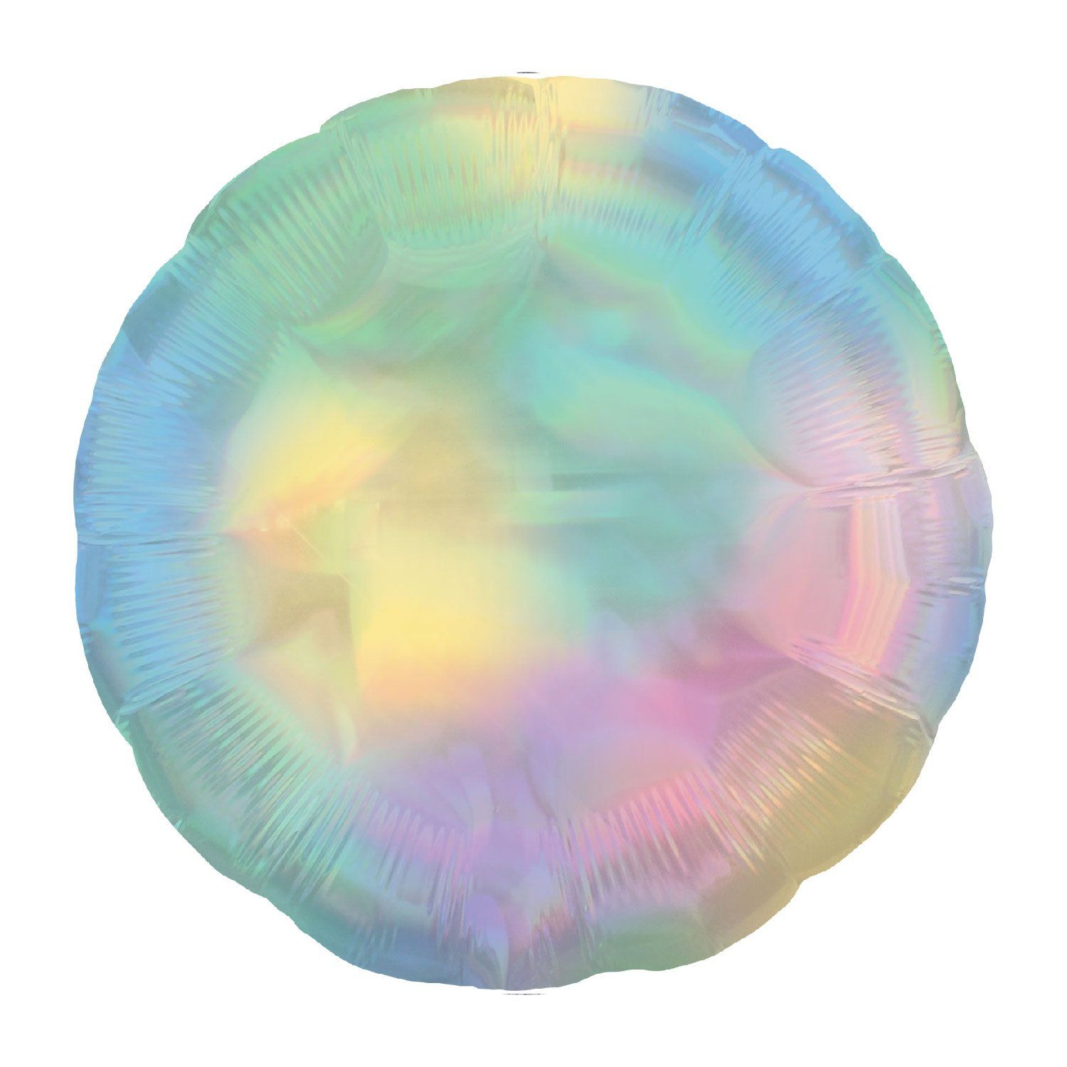 Circle Foil Balloon Iridescent Pastel Rainbow