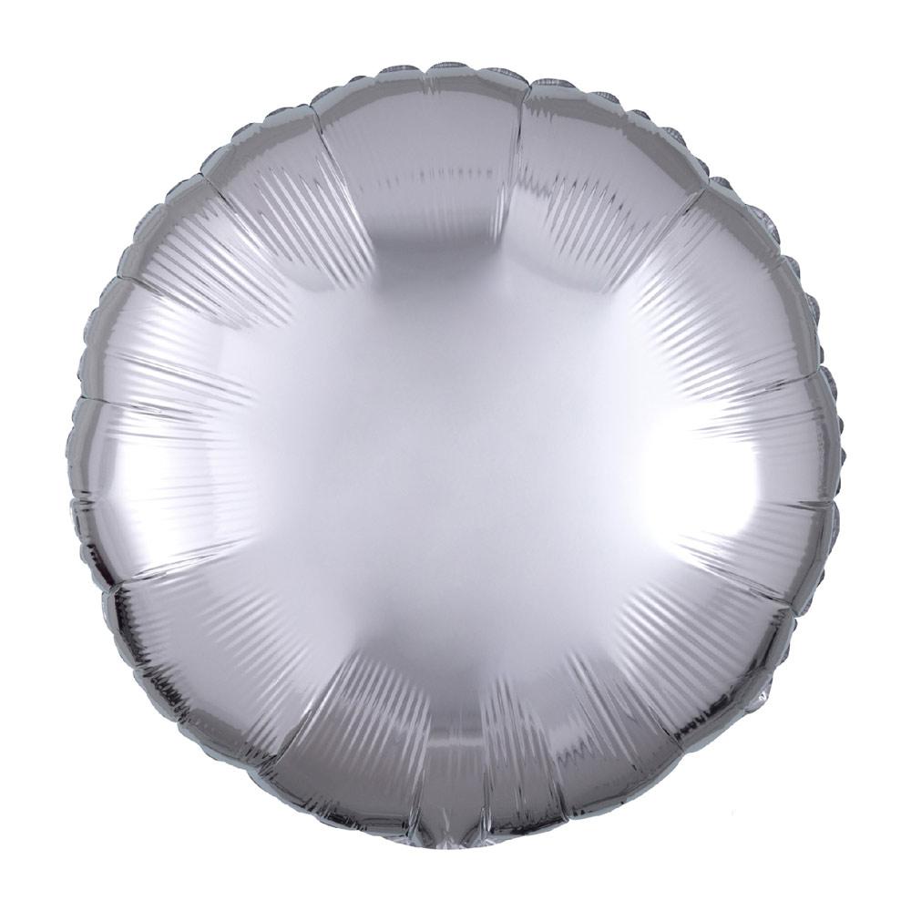Circle Foil Balloon Metallic Silver