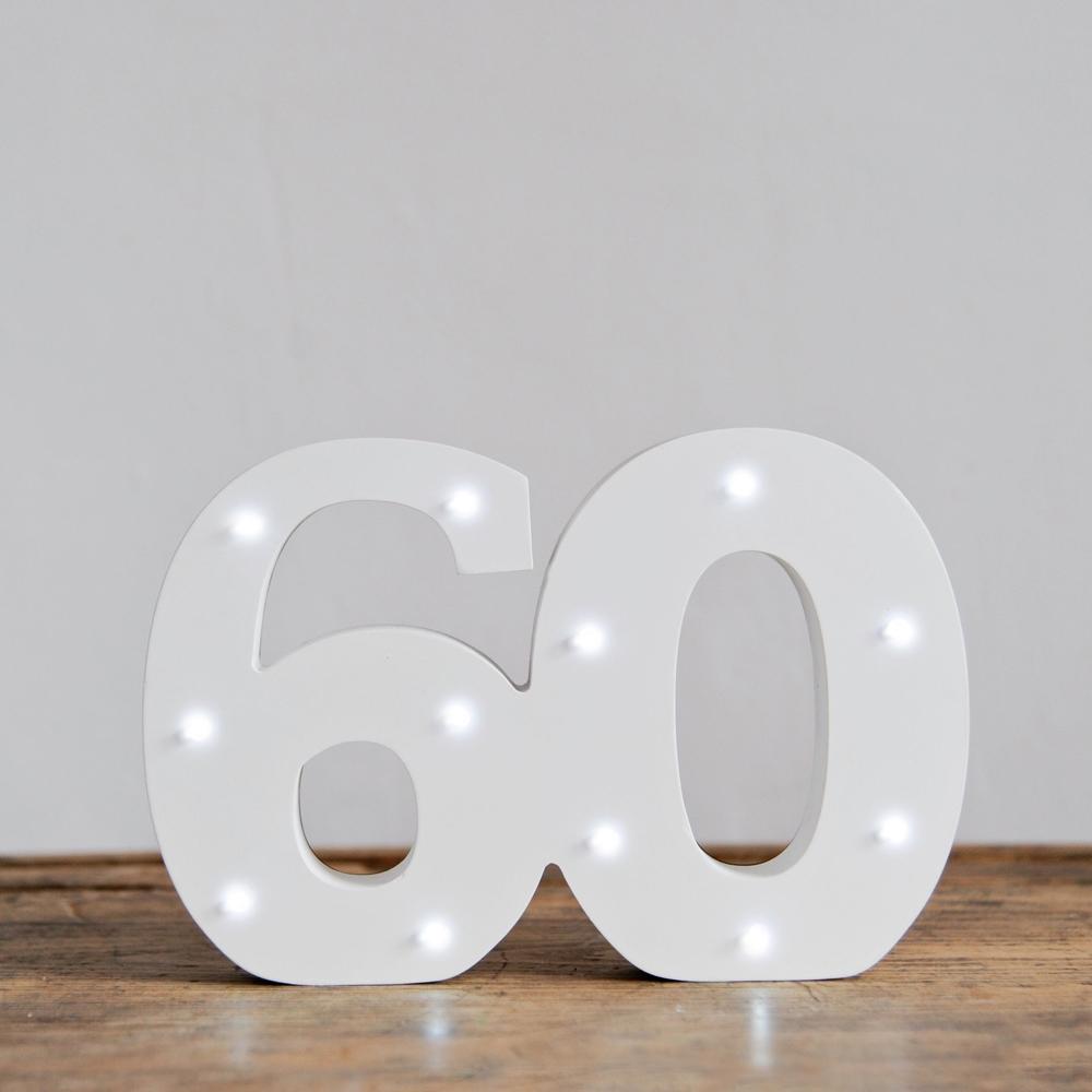 Click to view product details and reviews for 60th Birthday Led Lights White.