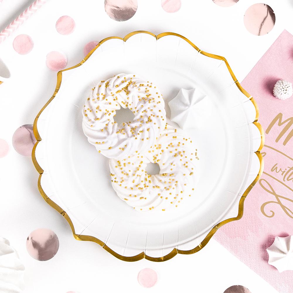 Click to view product details and reviews for Gold Edge Paper Party Plates X6.