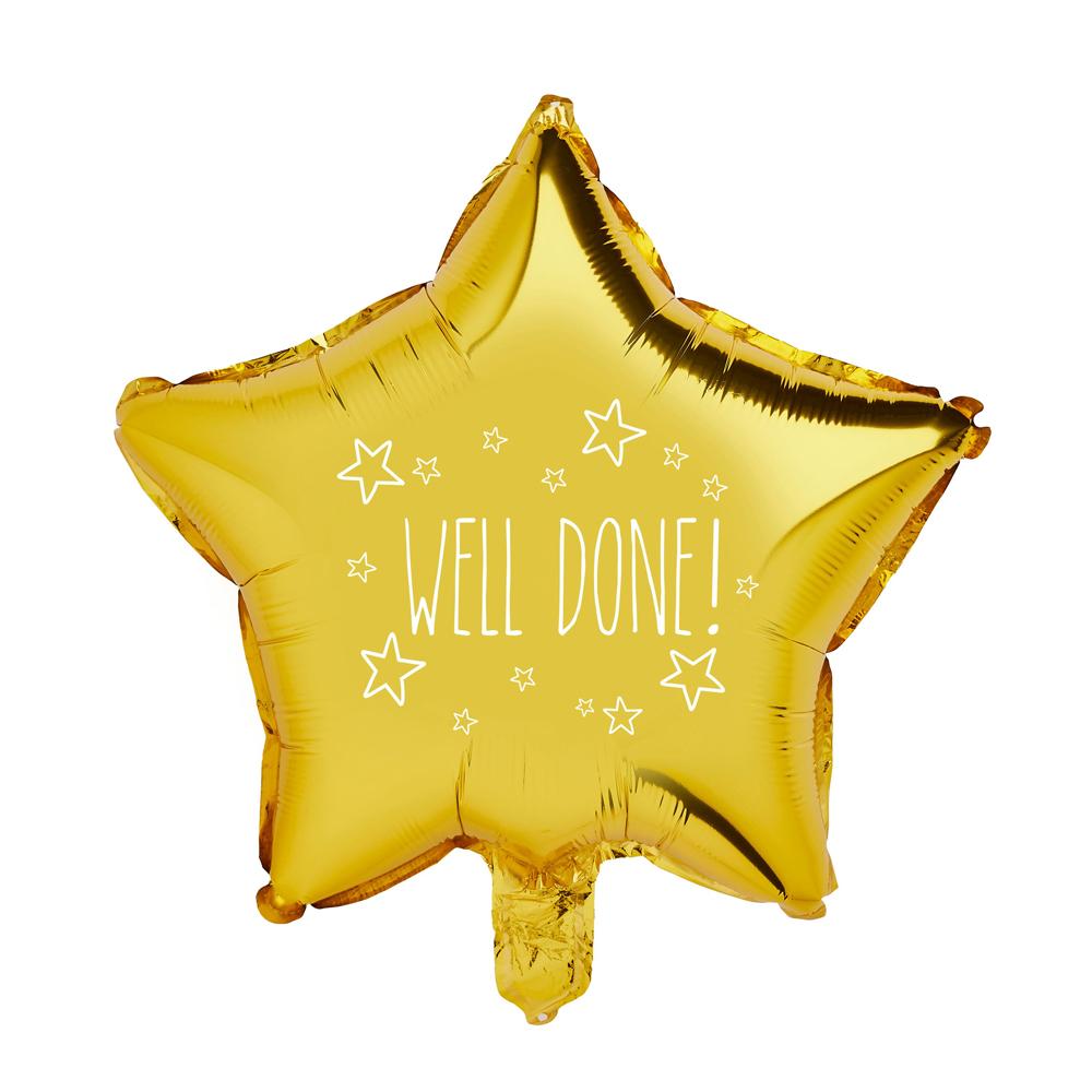 Well Done Gold Star Foil Balloon