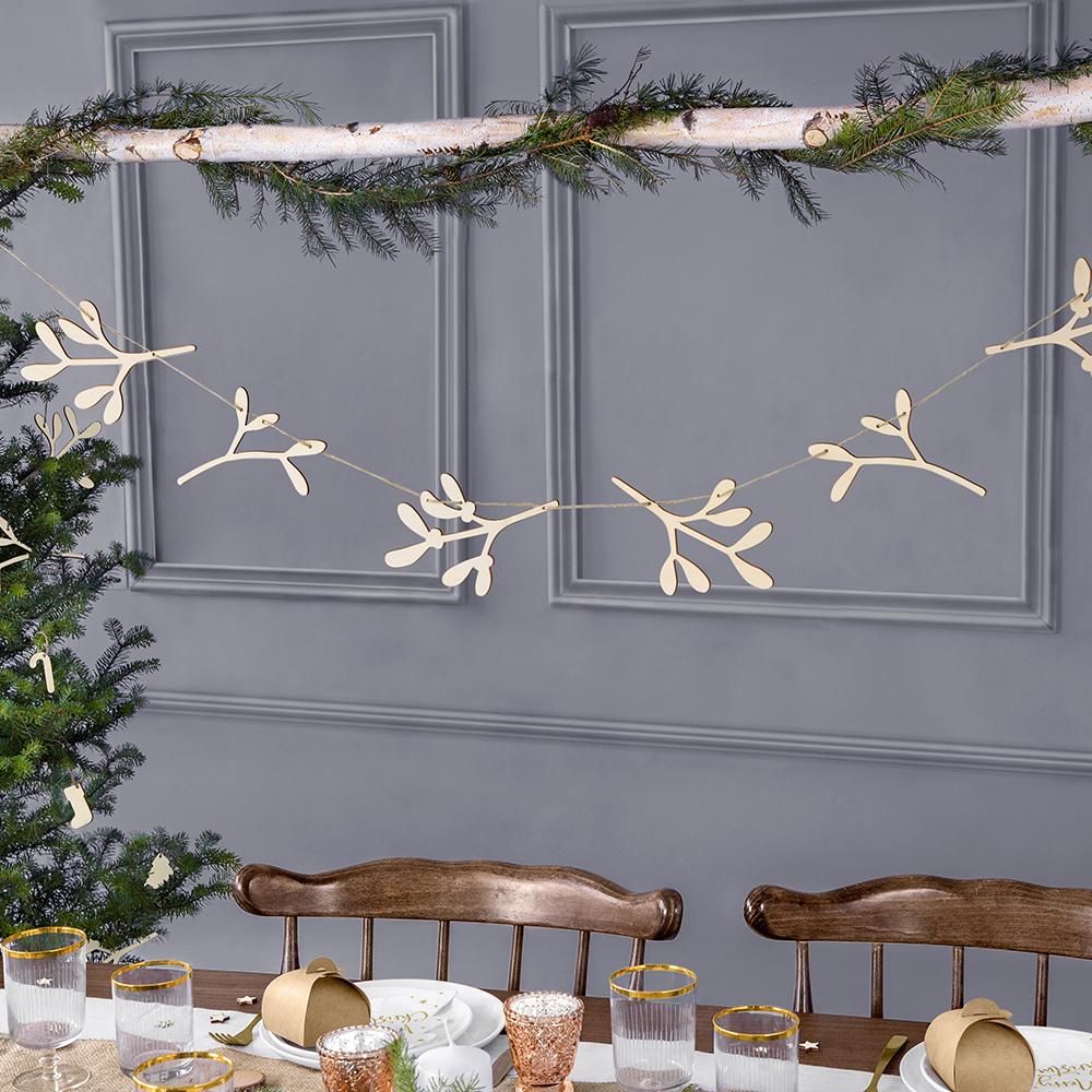 Click to view product details and reviews for Wooden Mistletoe Christmas Garland.
