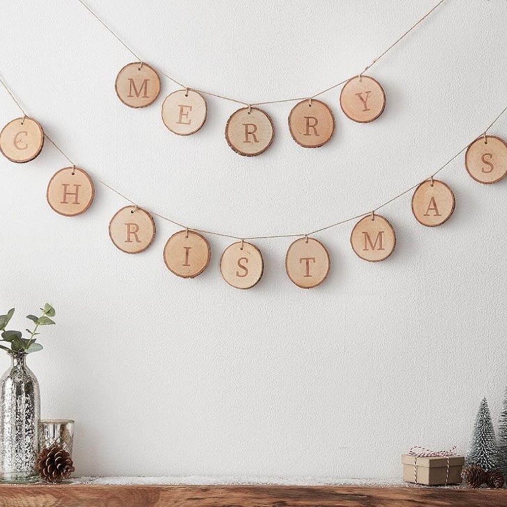 Click to view product details and reviews for Merry Christmas Wooden Rustic Bunting.