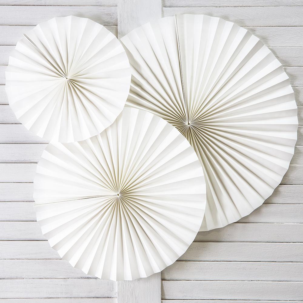 Decorative Rosettes White X3