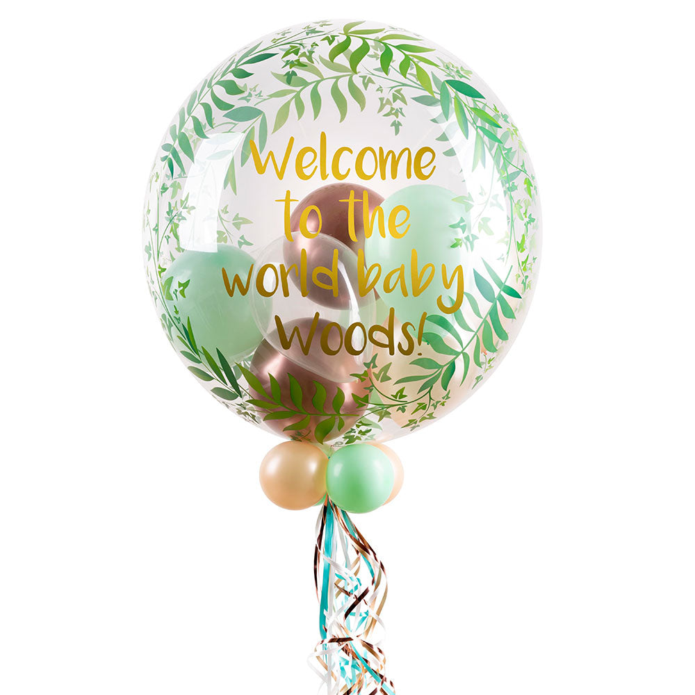 Personalised Bubble Balloon In A Box Rose Garden