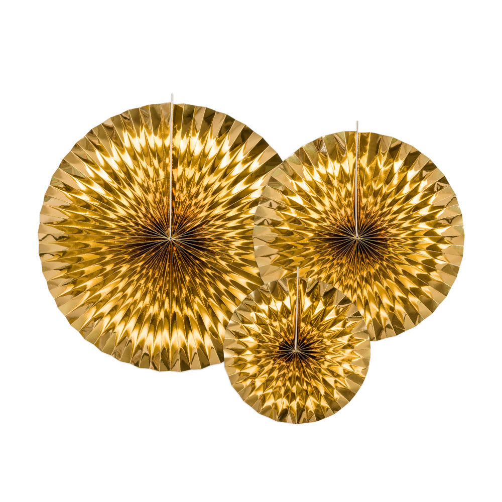Decorative Rosettes Gold X3
