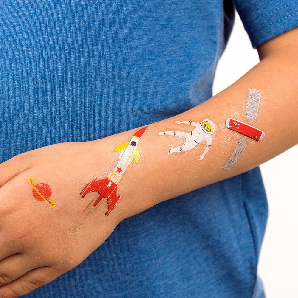 Space Age Temporary Tattoos