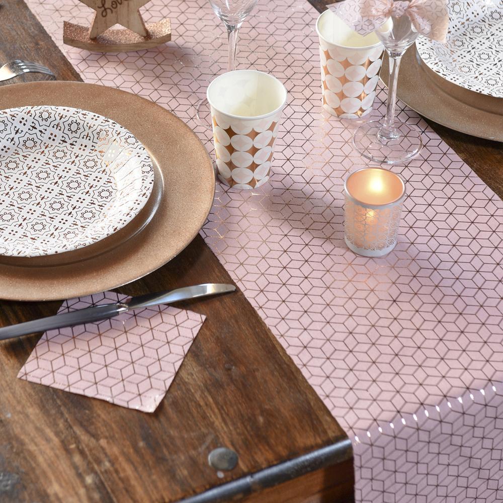 Table Runner Geometric Copper 3m