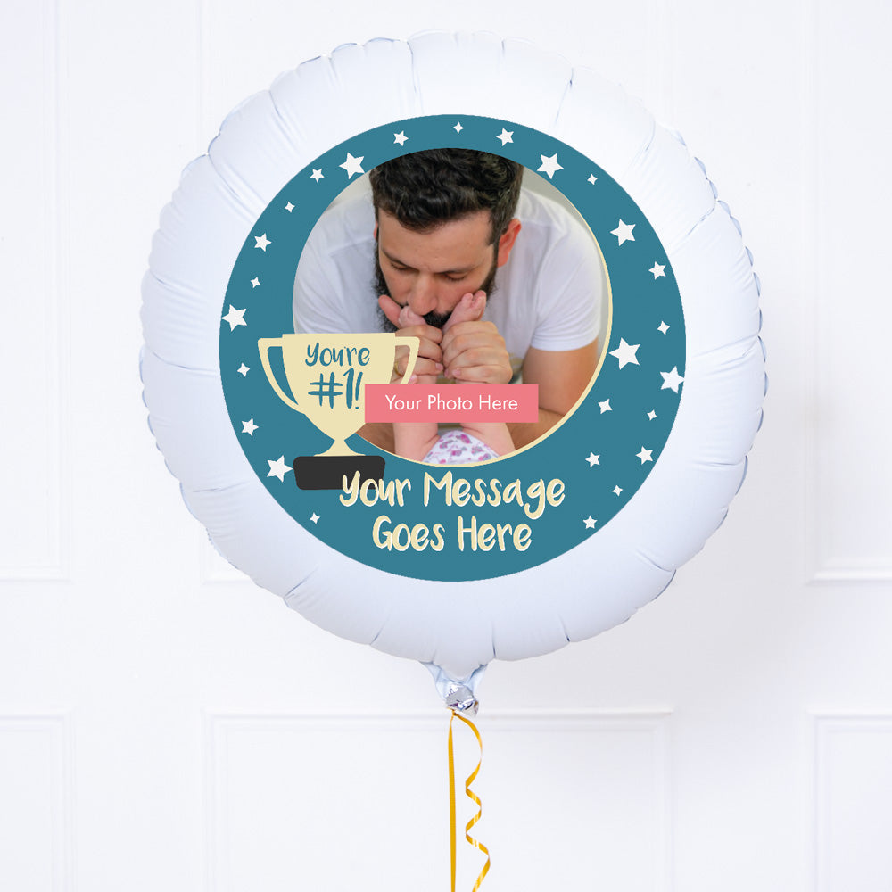 Click to view product details and reviews for Personalised Photo Balloon You’re Number 1 Blue.