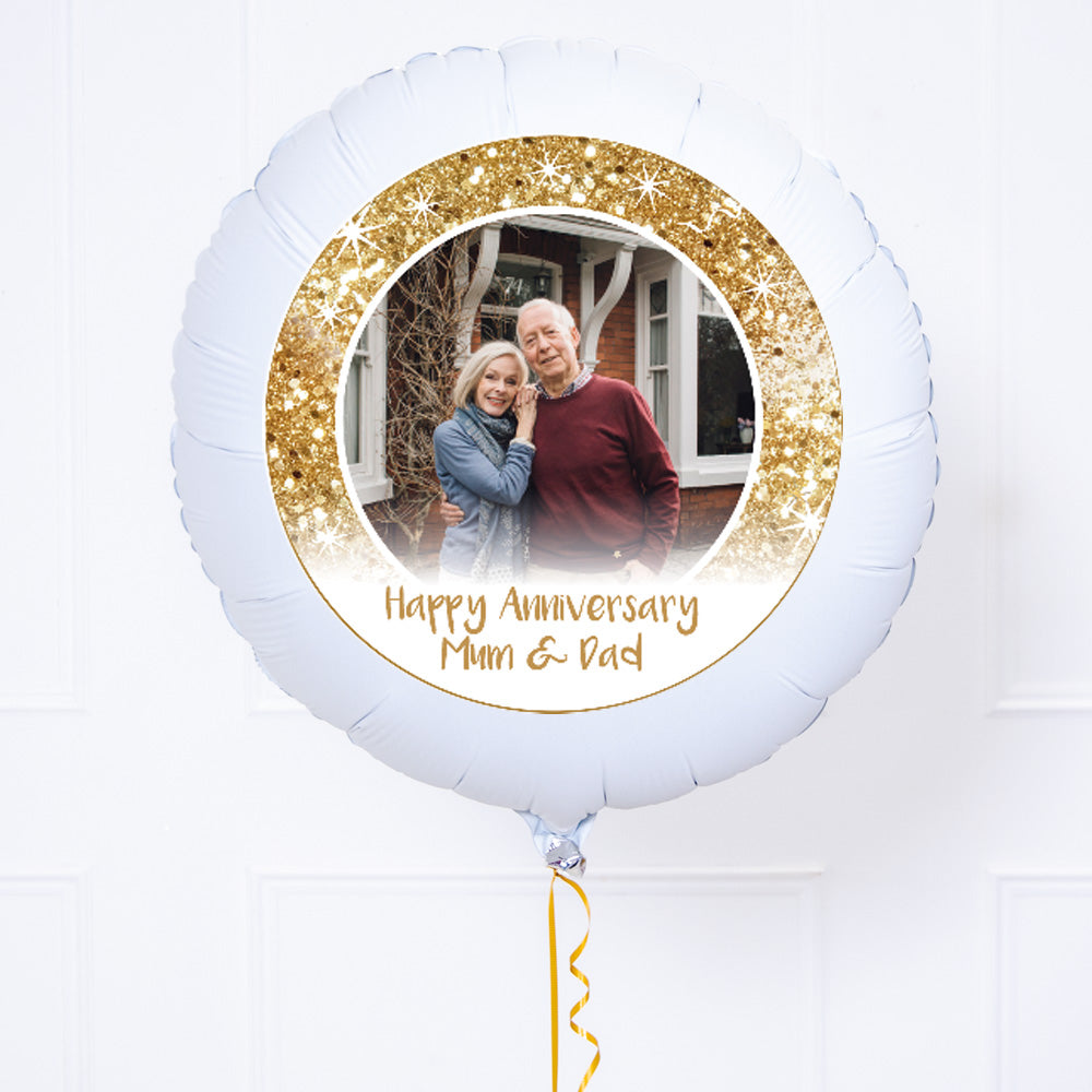 Click to view product details and reviews for Personalised Photo Balloon – Gold Lustre.