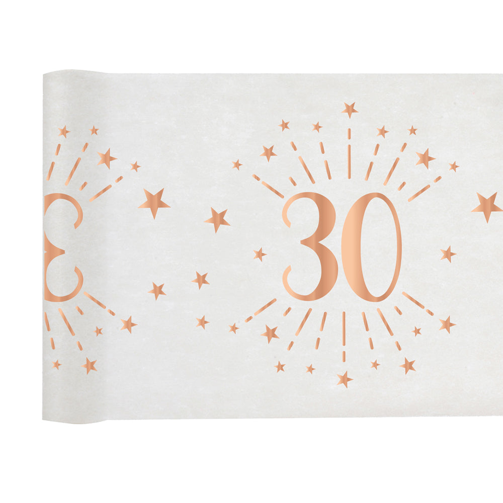 30th Birthday Rose Gold Party Table Runner 5m