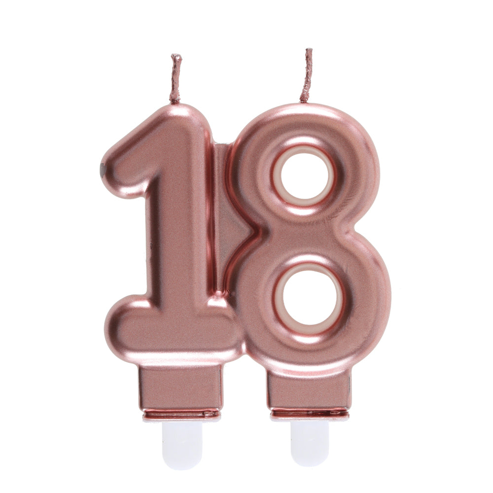 18th Birthday Rose Gold Candles