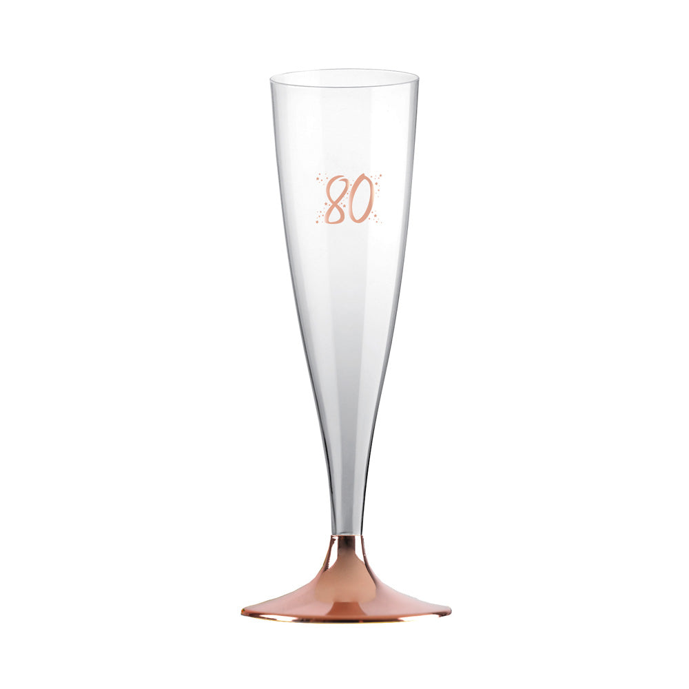 Click to view product details and reviews for 80th Birthday Rose Gold Flutes X6.