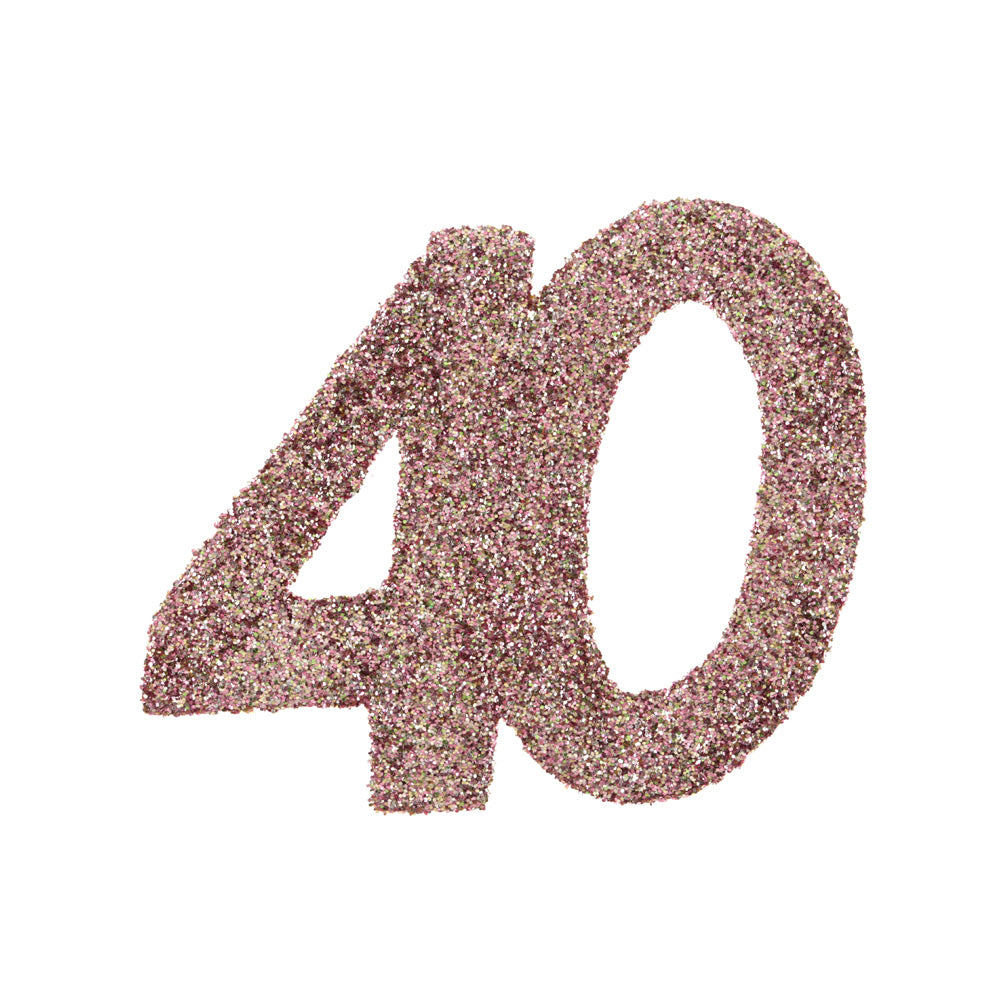 40th Birthday Rose Gold Table Confetti