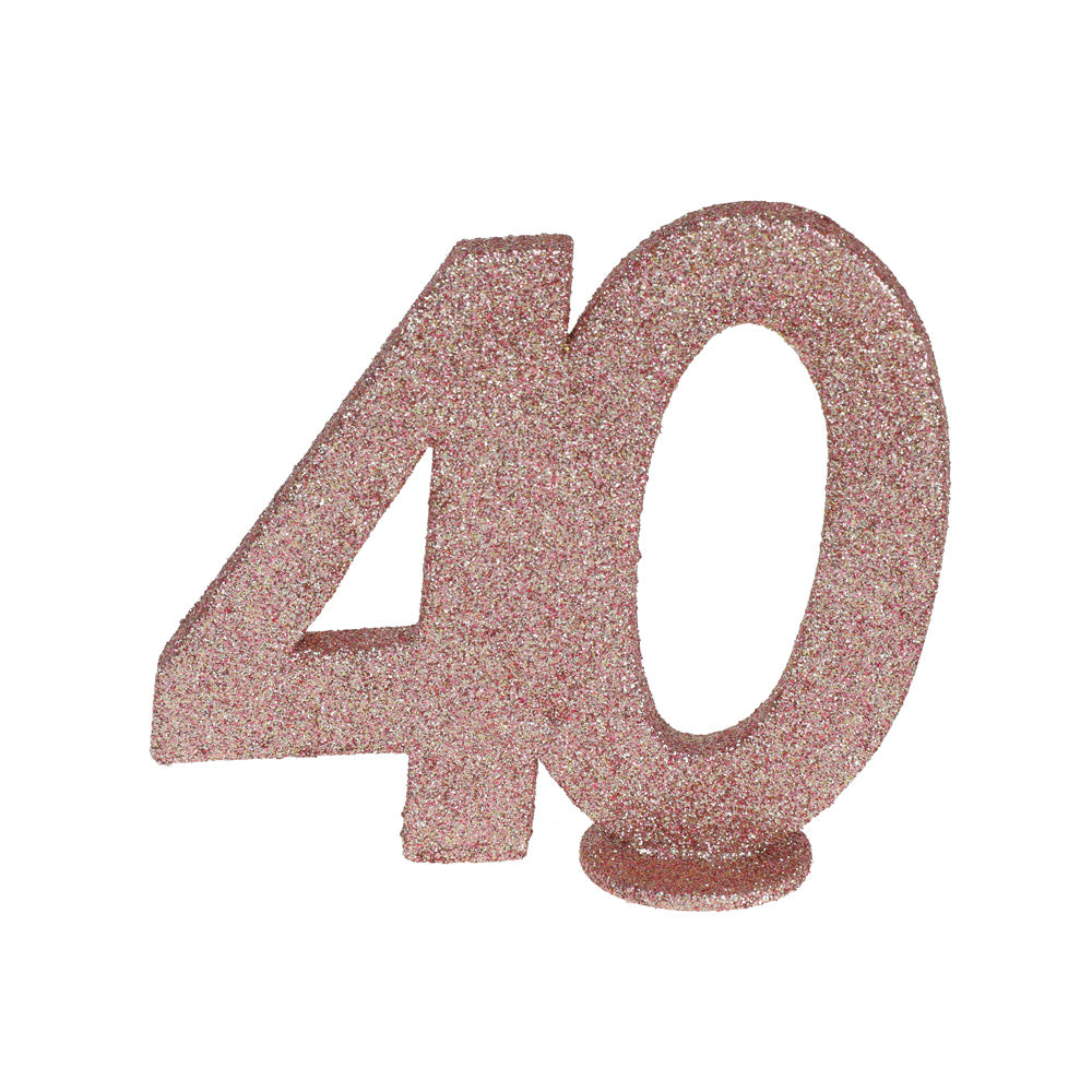 Click to view product details and reviews for 40th Birthday Rose Gold Table Decoration.