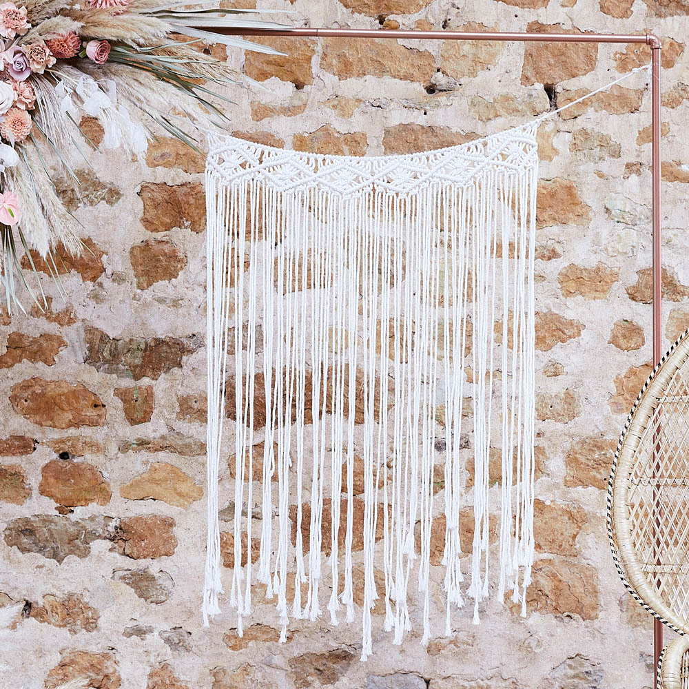 Click to view product details and reviews for Macrame Backdrop Cream.