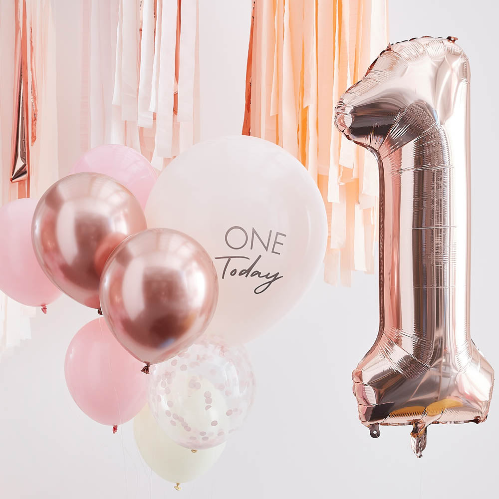 Click to view product details and reviews for 1 Today Balloon Bundle Pink Rose Gold X10.