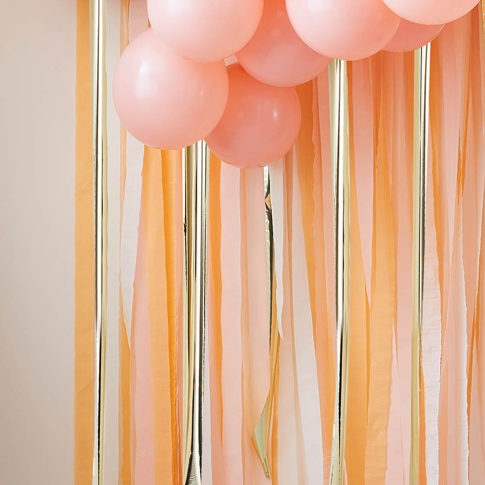 Click to view product details and reviews for Streamer Backdrop Peach Gold.
