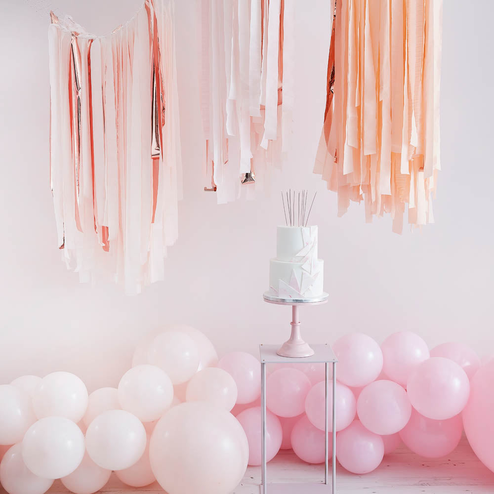 Streamer Ceiling Kit Pink Blush And Rose Gold